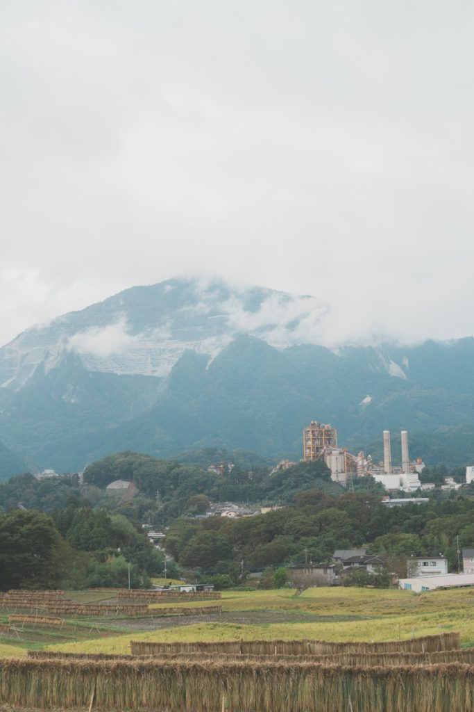寺坂棚田からの武甲山